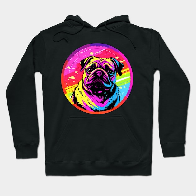 Pug Dog Pop Art Hoodie by Underground Cargo